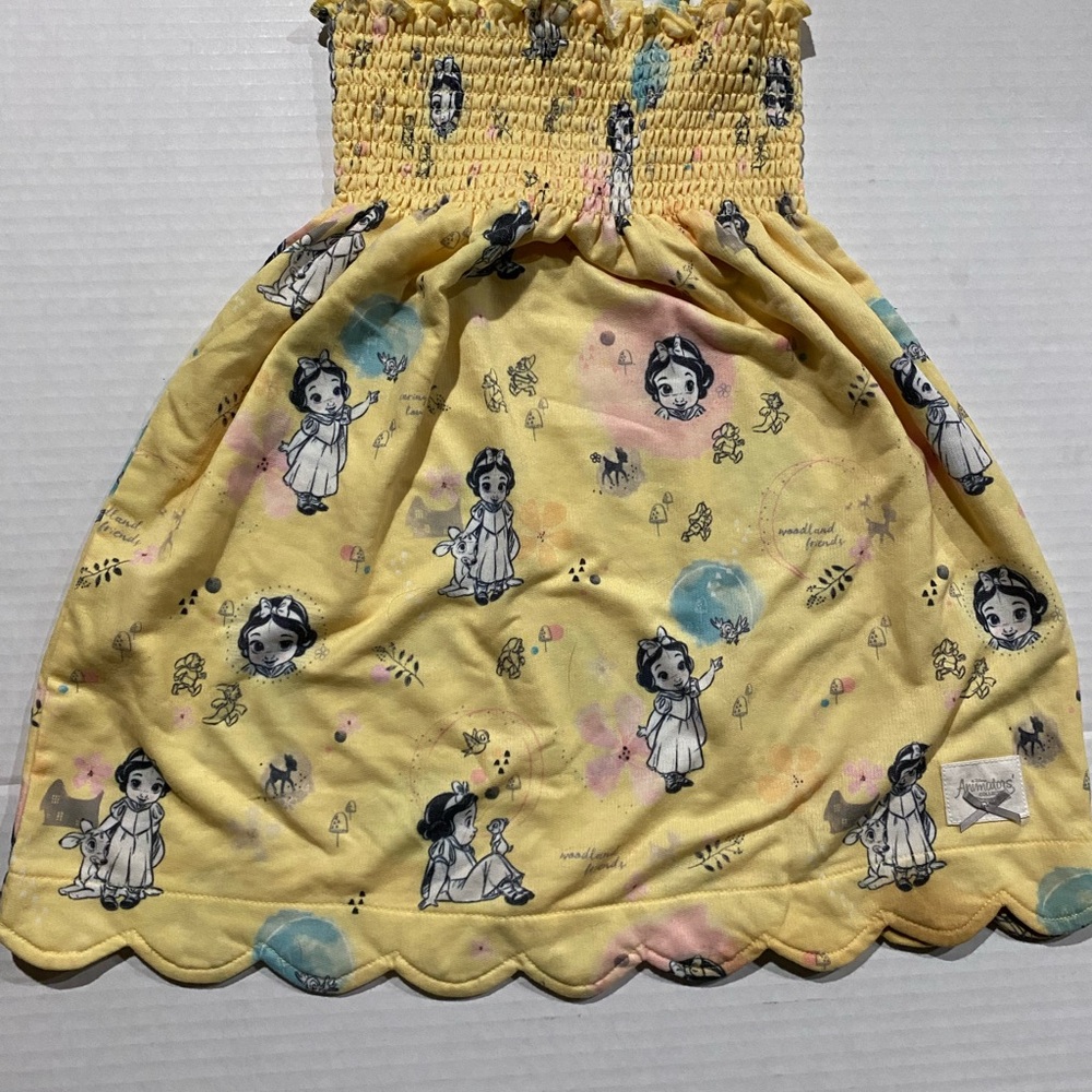 Yellow Princess Dress with Scalloped Hem